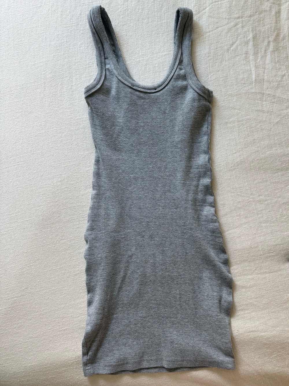 Signature8 Gray Ribbed Tank Mini Dress - Picture 3 of 3